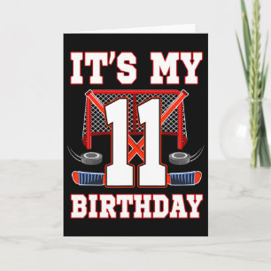 11. Geburtstag Eishockeyspieler 11 Jahre alte Part Karte