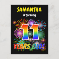 11. Geburtstag - Fun Fireworks, Regenbogen-Look "1