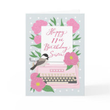11. Geburtstag für Schwester | Schreibmaschine und