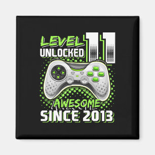 11. Geburtstag Gamer 11 Jahre Alter Sonntagsjunge Magnet