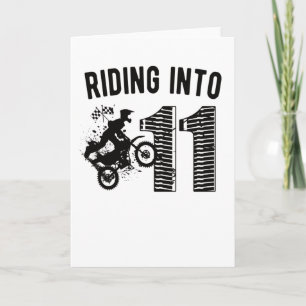 11. Geburtstag Geschenk Dirt Bike 11 Jahre Altes B Karte