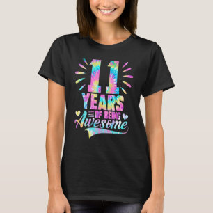 11. Geburtstag Geschenk Idee Krawatte-Dye 11 Jahr T-Shirt