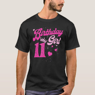 11. Geburtstag Girl Crown 11 Jahre alt Tag T-Shirt