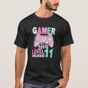 11. Geburtstag Girl Gamer Gaming Stufe 11 Unabgesc T-Shirt