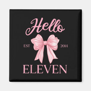 11. Geburtstag Girl Niedlich Coquette Bow Hallo El Magnet