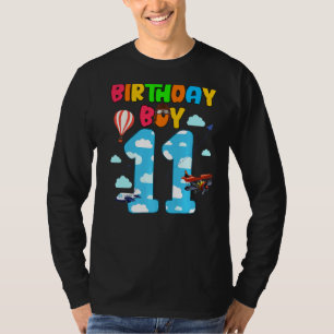 11. Geburtstag Junge Flugzeug Pilot 11 Jahre Alte T-Shirt