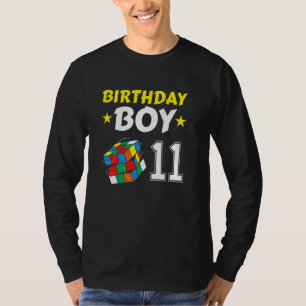 11. Geburtstag Junge kubieren Puzzle-Geschwindigke T-Shirt
