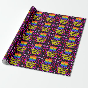 11. Geburtstag: Loving Hearts Pattern, Regenbogen  Geschenkpapier
