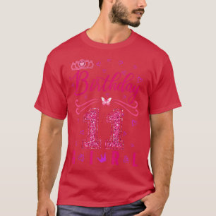 11. Geburtstag Mädchen Niedliche Krone 11 Jahre al T-Shirt