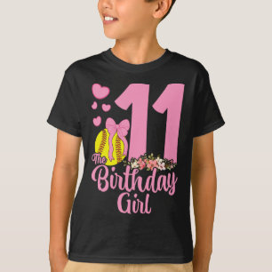11. Geburtstag Mädchen Softll Team Coquette Rosa S T-Shirt