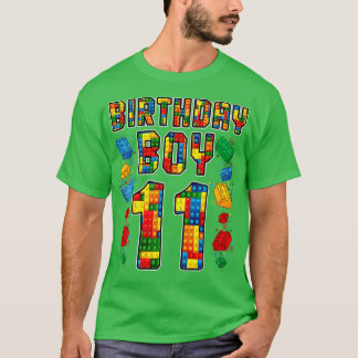 11. Geburtstag Master Builder 11 Jahre alter Block T-Shirt