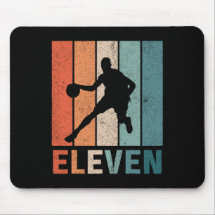 11. Geburtstag Retro Bysketbyll Liebhaber Jungen K Mousepad