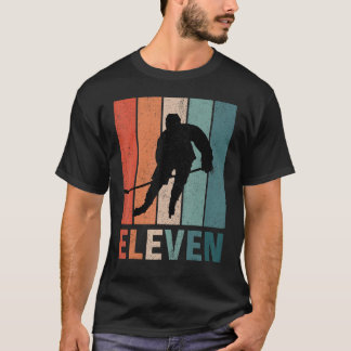 11. Geburtstag Retro Eishockey 11 Jahre alter Hock T-Shirt
