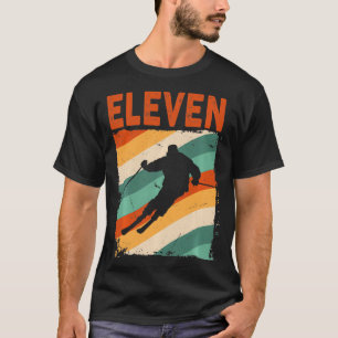 11. Geburtstag Retro Skifahren 11 Jahre alte Boys T-Shirt
