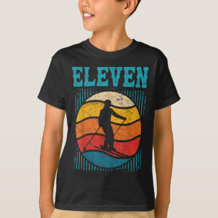 11. Geburtstag Retro Skifahren 11 Jahre Jungen Gi T-Shirt