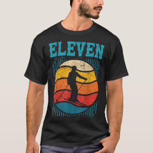 11. Geburtstag Retro Skifahren 11 Jahre Jungen Gi T-Shirt