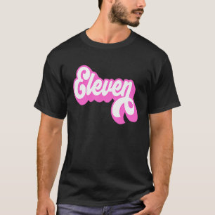 11. Geburtstag Retro Vintage Hot Pink Girl Elf T-Shirt