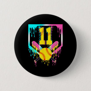 11. Geburtstag Softll Home Plate Drip Eiscreme 11 Button