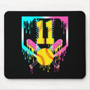 11. Geburtstag Softll Home Plate Drip Eiscreme 11 Mousepad