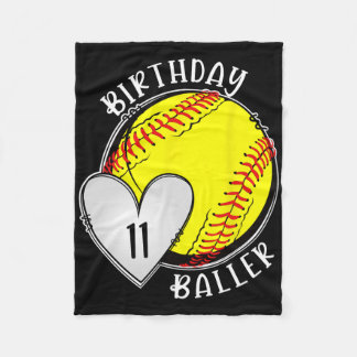 11. Geburtstag Softll Mädchen Elf Jahre alt Softll Fleecedecke