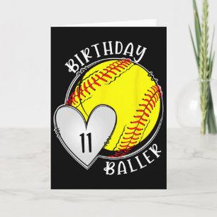 11. Geburtstag Softll Mädchen Elf Jahre alt Softll Karte