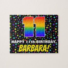 11. Geburtstag — Spaß, farbenfrohe Sternenweltenmu Puzzle