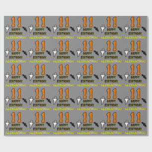 11. Geburtstag: Spooky Halloween Theme, Individuel Geschenkpapier