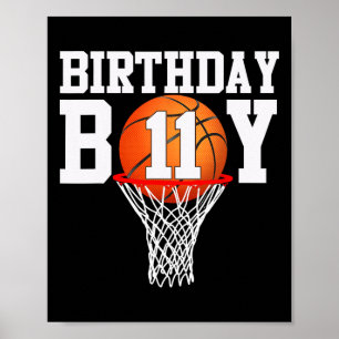11. Geburtstag Sport 11 Jahre alter Basketball 11  Poster