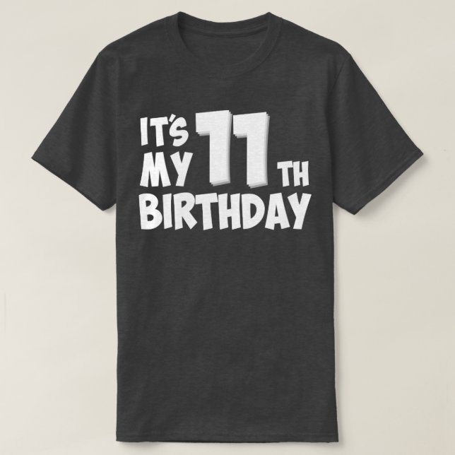 11. Geburtstag T-Shirt (Design vorne)