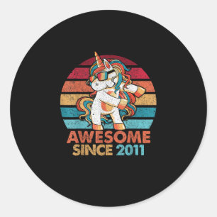 11. Geburtstag T - Shirt Phantastisch seit 2011 Un Runder Aufkleber