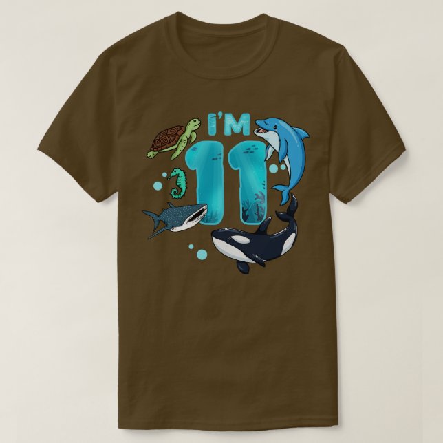 11. Geburtstag unter dem Meer T-Shirt (Design vorne)