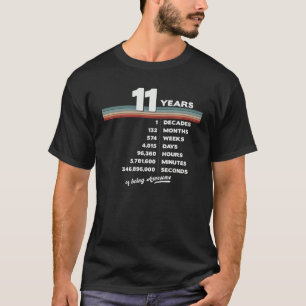 11. Geburtstag Vintage 11 Jahre alt Retro 132 Mona T-Shirt