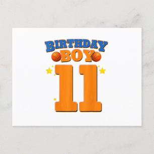 11. Geburtstags-Basketball-Geschenk für Jungen-Par Postkarte