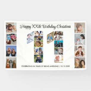 11. Geburtstagsfeier Nummer 11 Fotocollage Banner