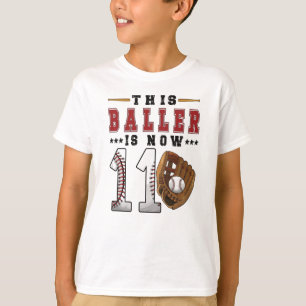 11. Geburtstagsgeschenk Baseball Spieler 11 Jahre  T-Shirt