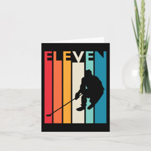 11. Geburtstagsgeschenk Elf Vintag Hockey 11 Jahr  Karte