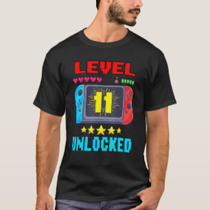 11. Geburtstagsjunge Stufe 11 Entsperrter Video Ga T-Shirt