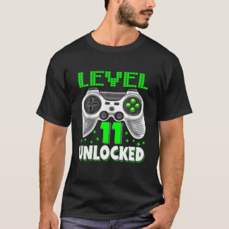 11. Geburtstagskind Elf Jahre Stufe 11 Entsperrt V T-Shirt