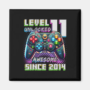 11. Geburtstagskleidung Stufe 11 Gamer 11 Jahr Vid Magnet