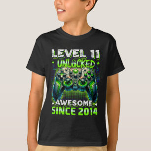 11. Geburtstagskleidung Stufe 11 Gamer 11 Jahr Vid T-Shirt