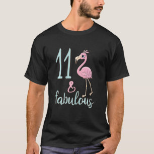 11. Geburtstagsoutfit Fabulous Flamingo 11 Jahre a T-Shirt