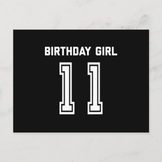 11. Geburtstagsshirt-Geschenk 11 Jahre altes Mädch Postkarte