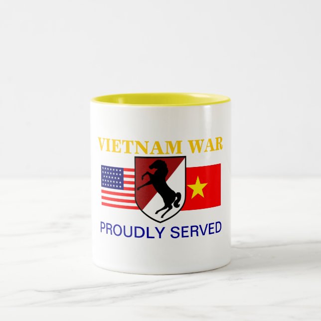 11. GEPANZERTE KAVALLERIE-REGIMENT-VIETNAM-TASSE ZWEIFARBIGE TASSE (Mittel)