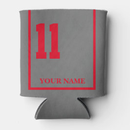 11 Graue mit rotem Pferderücken Saddle Blanket Cus Dosenkühler