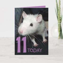 11 heute (anpassbar) Husky rat Birthday Card Karte