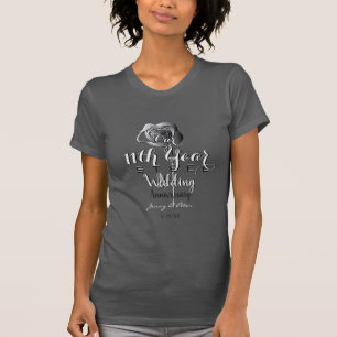 11. Hochzeit-Jubiläum-Rose T-Shirt