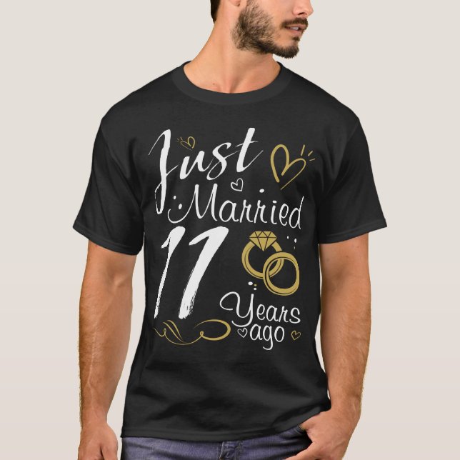 11. Hochzeitsfeier. Nur verheiratet 11 Jahre alt T-Shirt (Vorderseite)