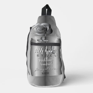 11. Hochzeitsjubiläum aus Stahl Drucksäge Tasche