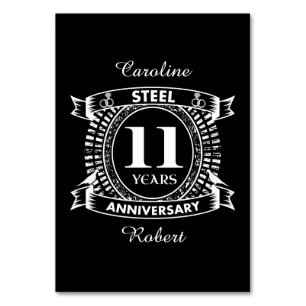 11. Hochzeitssaison Stahl Tischnummer