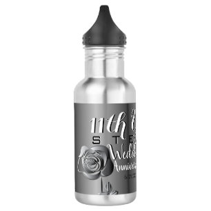 11. Hochzeitstag aus Stahl Edelstahlflasche